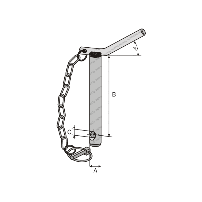 Security Pin for Top Link Φ50,8x189 