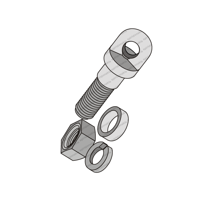 Bolt for Stabilizer Chain Assembly V&N 25x61