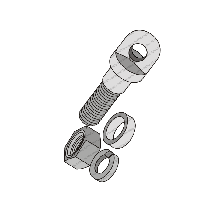 Bolt Stabilizer Chain Assembly Vogel & Noot PM000003