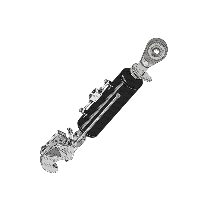 Hydraulic Top Links with rapid hook A.30  CAT2 - with threading 30x3 Φ25,4 - L.610-820