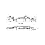 Hydraulic Top Links with articulated yoke and rapid hook 670