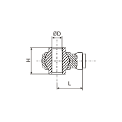 Άκρο τιράντας Φ25 85x51 βάση Φ50