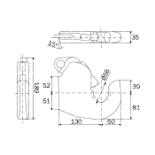 Γάντζος αυτ. ΜΕΣΑΙΟΣ CAT.2 Φ56 CBM