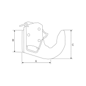 Lower Link Hook CAT-1 (0-55Hp) Φ44 Ν.Τ