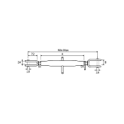 Stabilizer with Yolk and Yolk 22x2,5