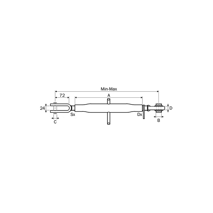 Stabilizer with Yolk and Ball L230 Φ19