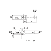 Pin with Fork for Case