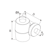 Clamp 50mm ΦΑ25,4 ΦΒ19