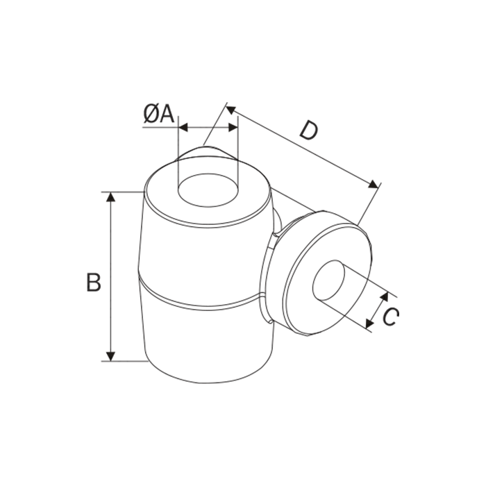 Clamp 50mm ΦΑ25,4 ΦΒ19