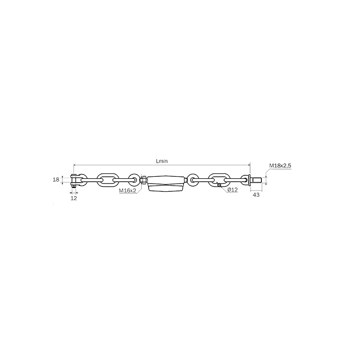 Stabilizer Fiat 16x2 L.520 Bolt-Schalker 3+3