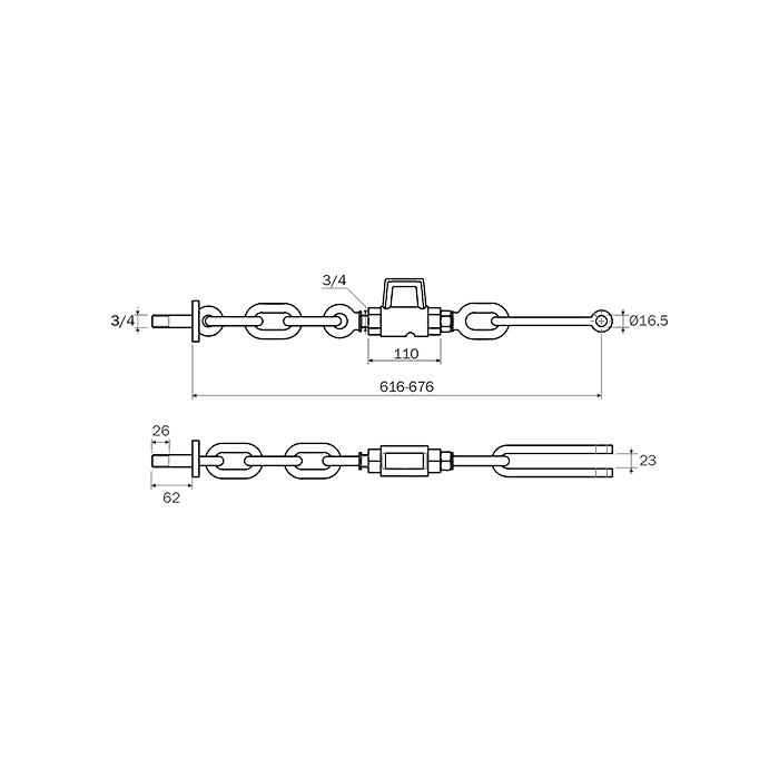 Arm stabilizer FORD 5000 long