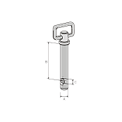 Trailing Security Pin with Handle Φ32x225 