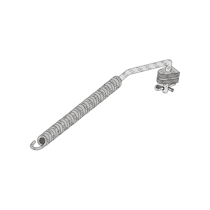 Stabilisation spring for lower link L500