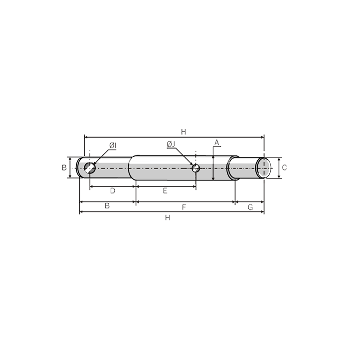 Pin for Rotary Cultivator Funnel 28-25-22 L.200