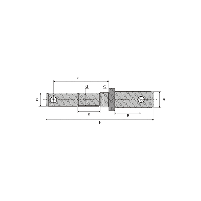 Double Plough Pins Φ28x25x22