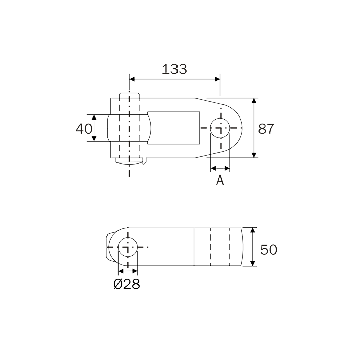 Articulated without Spindle Φ25,4 long