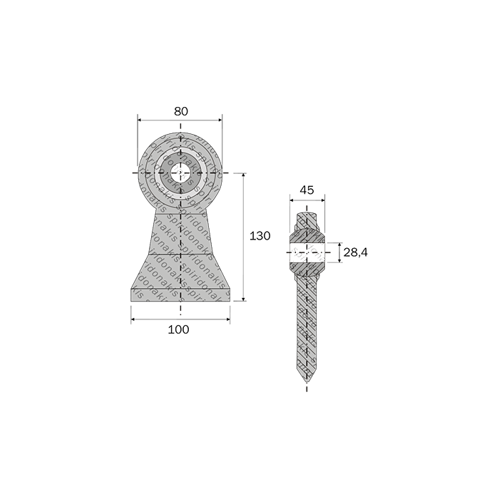 Ball Joint Terminal for Lower-Links Fiat Φ37