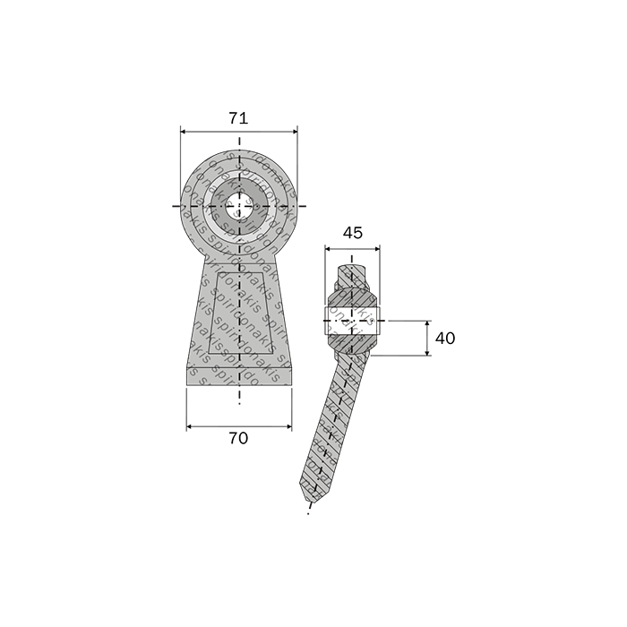 Ball Joint Terminal for Lower-Links Ursur Φ28,4