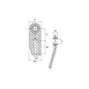 Ball Joint Terminal for Lower-Links ΦΑ28,4 ΦΒ76 ΦΓ85