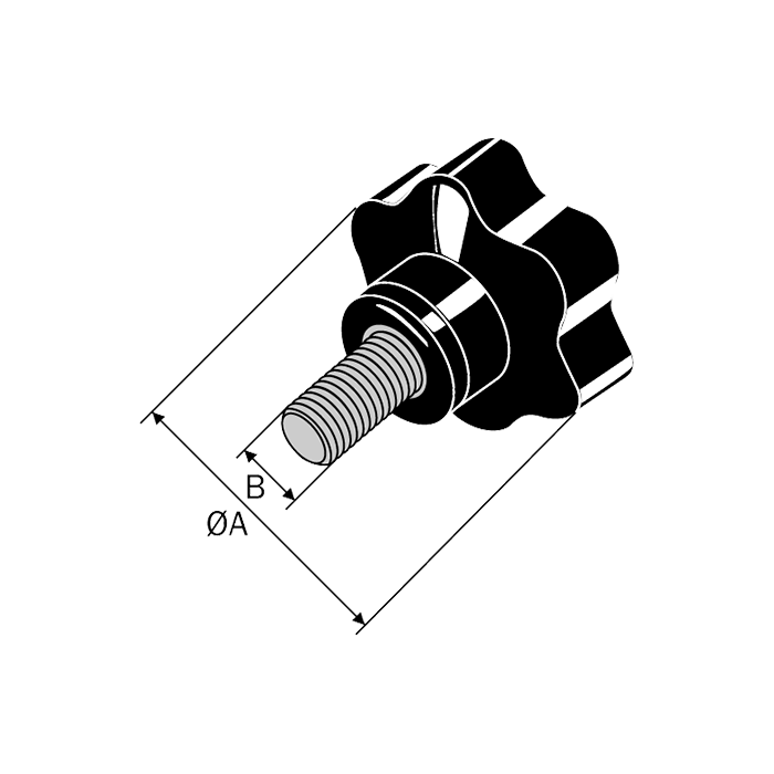 Daisy Handle M10x25 Male ΑΜΑ 