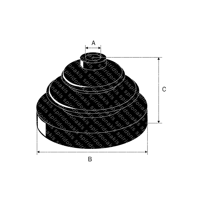 Lever Βellows 10x65x55