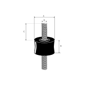 Engine Mount Ø60x50 - Μ12x37 ΑΜΑ Italy