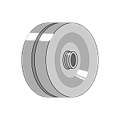 Metallic Wheel 320x100x2,5mm with Plastic Hub Φ25