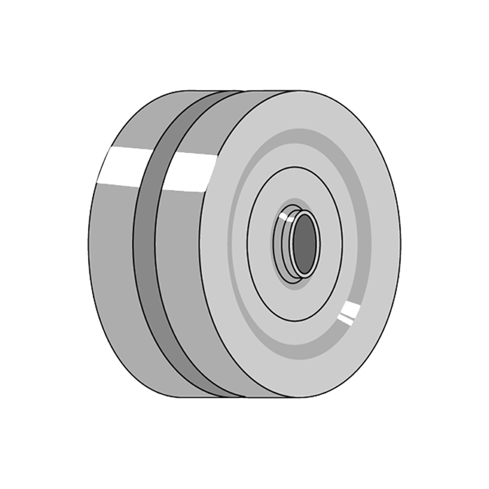 Τροχός Μεταλλικός 400x150x3mm Ρουλεμάν Κουζινέτο Φ62