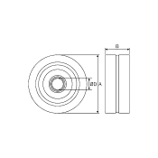 Metallic Wheel 320x100x2,5mm with Bearing Φ52