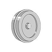 Metallic Wheel with ring & Plastic Hub 190x90x2,0mm Φ20