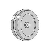 Τροχός με Στεφάνι 190x90x2,0mm Πλαστικό Κουζινέτο Φ20 