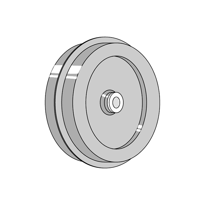 Metallic Wheel with ring & Plastic Hub 190x90x2,0mm Φ20