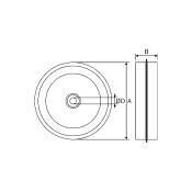 Metallic Wheel with ring & plastic hub 280x90x2,0mm. Φ25