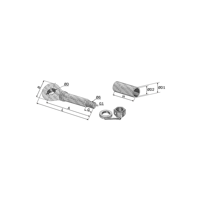 Drawbar Rotary French Type E.T. (7,5ton) BPT