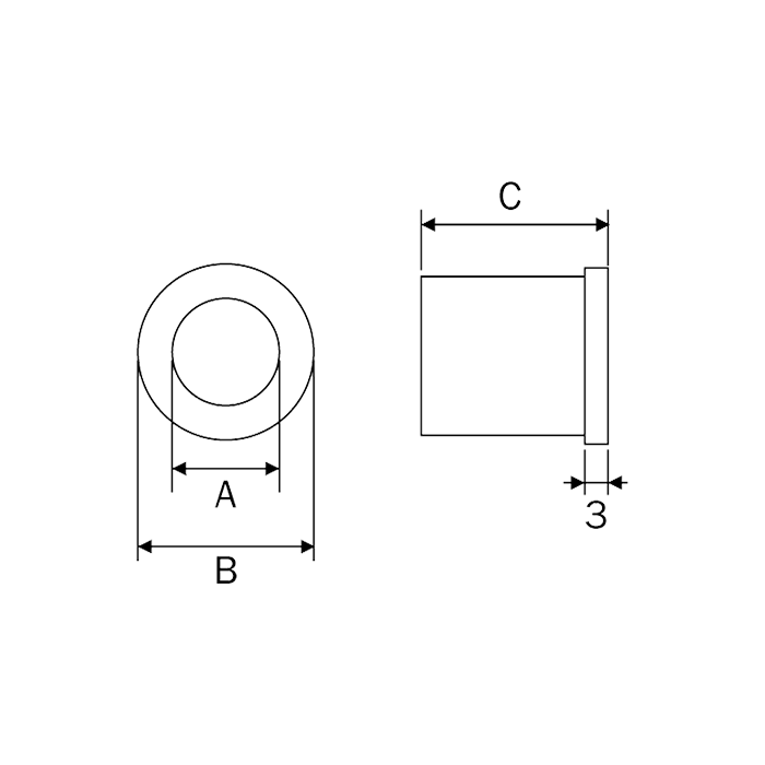 Plastic ring for wheel 22x36x33