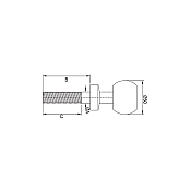 Ball Drawbar Ø50 TB16 M16 L50