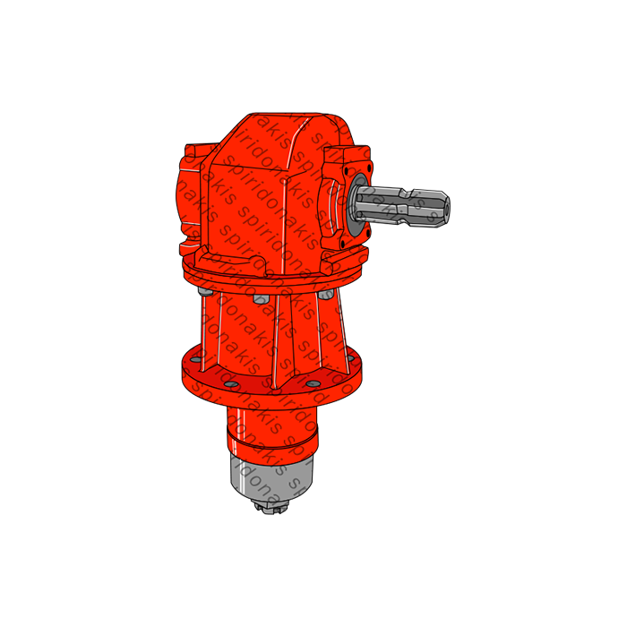 Gearbox for Flail Mower 290 T (1-3/8z6 - Φ40mm - 1-3/8z6) 1:1,67 with Ratchet Torque Comer