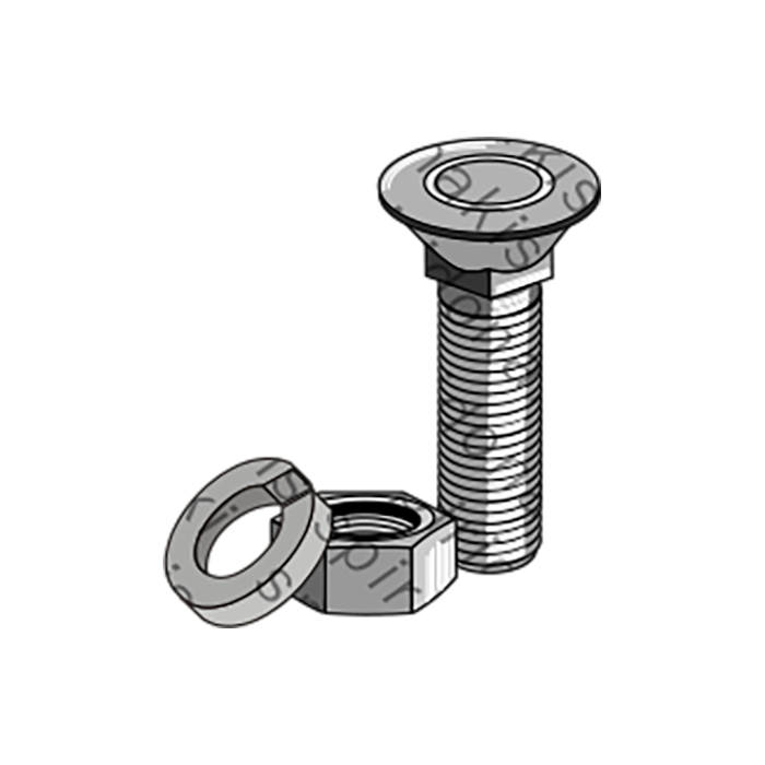 Blade bolt 5/8x12 +Nut & Washer