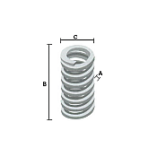 Ελατήριο Πιέσεως 2424-B Ø16 L300 C100 Σπείρες 11 Bellota