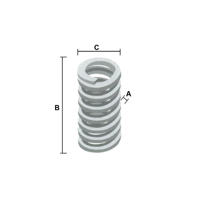 Compression Spring Ø18 L250 C101 (Spirals 9,25) Bellota