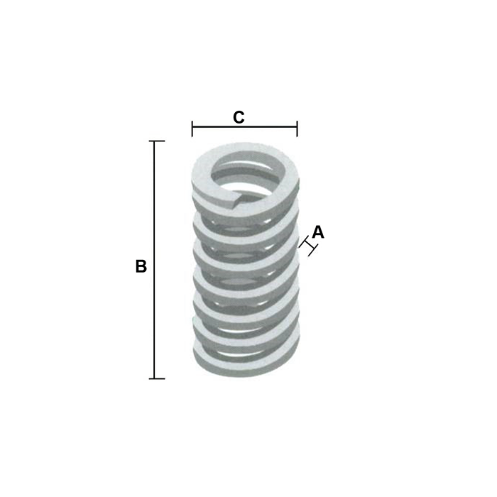 Compression Spring 2419-A Ø11 L350 C48 Spirals 23,5 Bellota