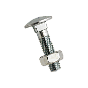 Carriage Bolt DIN 603 4.8 M10x150 with Nut Zinc Plated