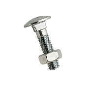 Carriage Bolt DIN 603 4.8 M05x40 with Nut Zinc Plated