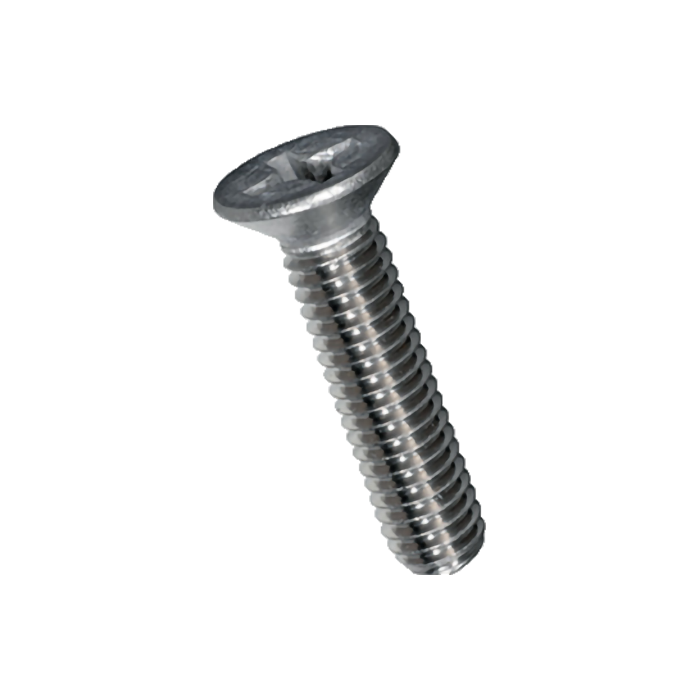 Cross Recessed Flat Countersunk Machine Screw Inox DIN 965 M04x16