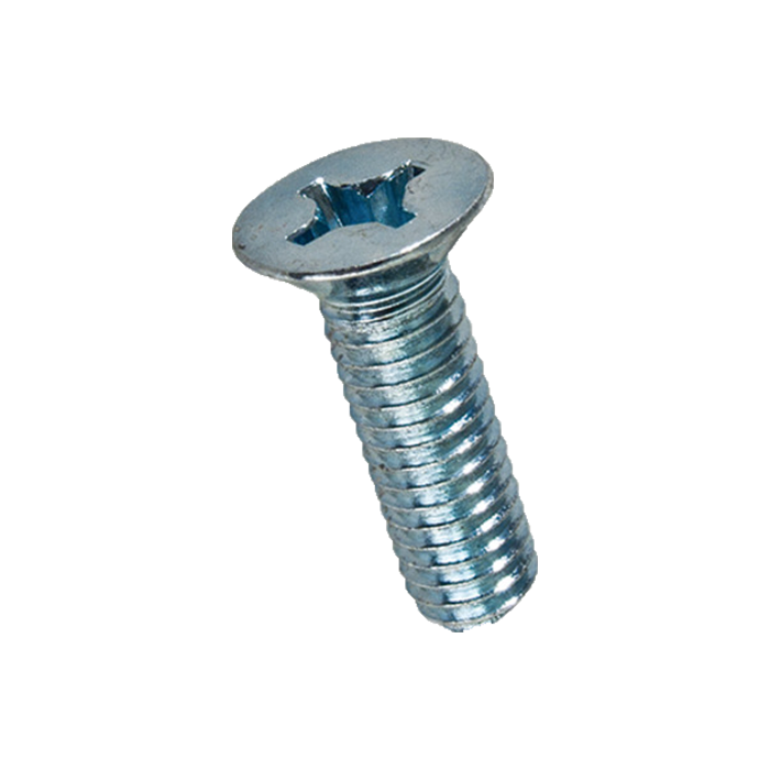 Cross Recessed Countersunk Flat Head Screw DIN 965 M08x60 Zinc Plated