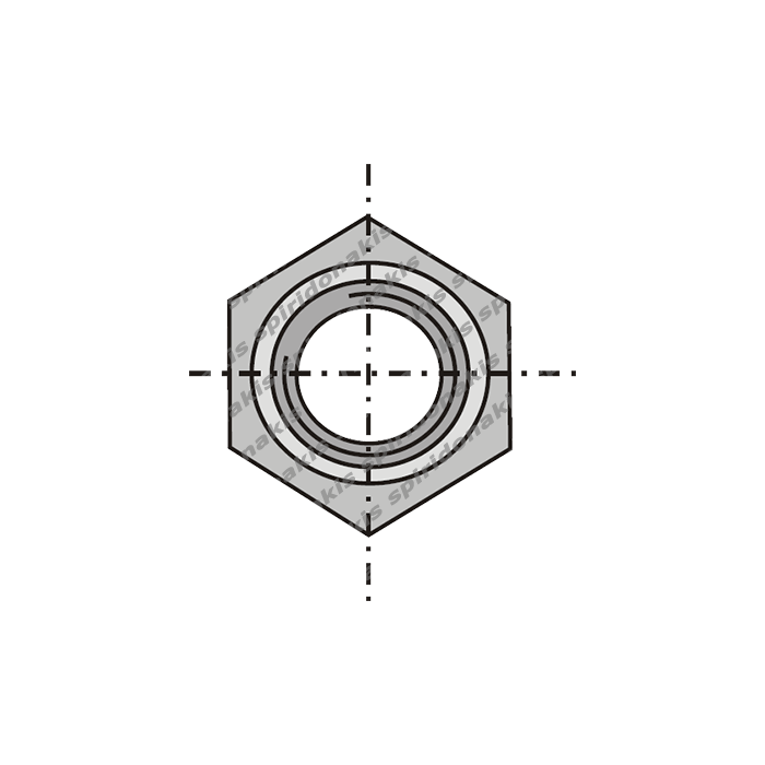 Hexagon Nut DIN 934 8.8 Μ04