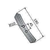 Cultivator Reversible Point 40x5