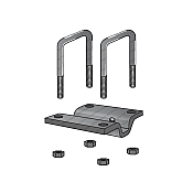 Complete Clamp 30x30 for Tine Tube 80x80 with One Plate