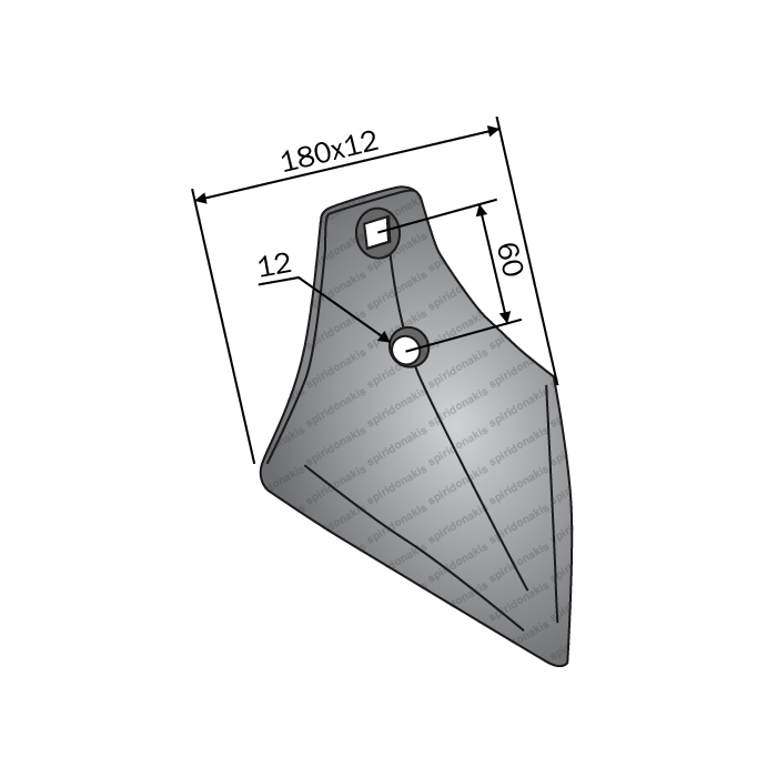 Heart Point (Giannikis Type) 200x8/Φ10/ΚΚ65
