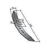 Twisted Cultivator Point 75x10x495 Right 